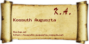 Kossuth Auguszta névjegykártya